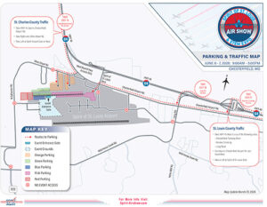 2026 Air Show Parking & Traffic Map - High Res thumb